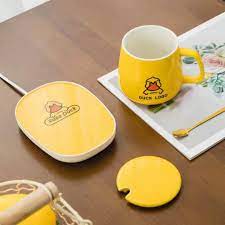 SET TAZA CALENTADORA ELÉCTRICA AMARILLO