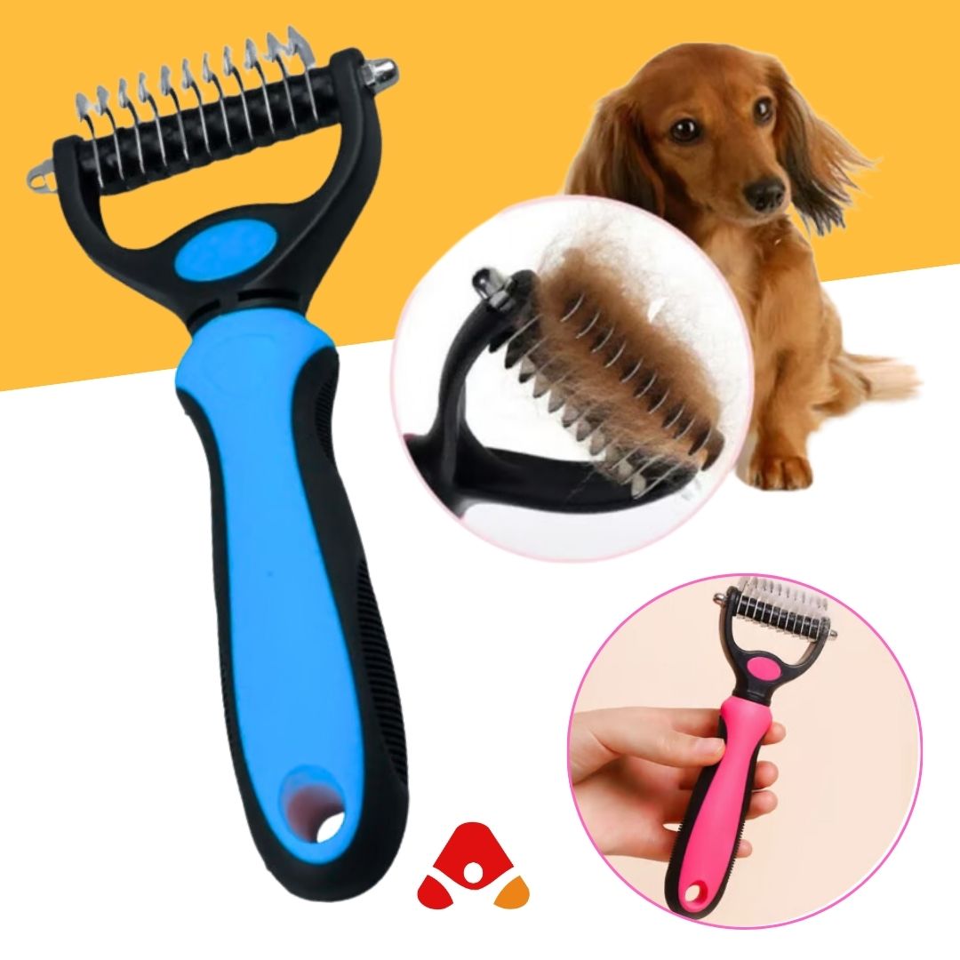 PEINE ACICALADOR - ROSADO Y CELESTE